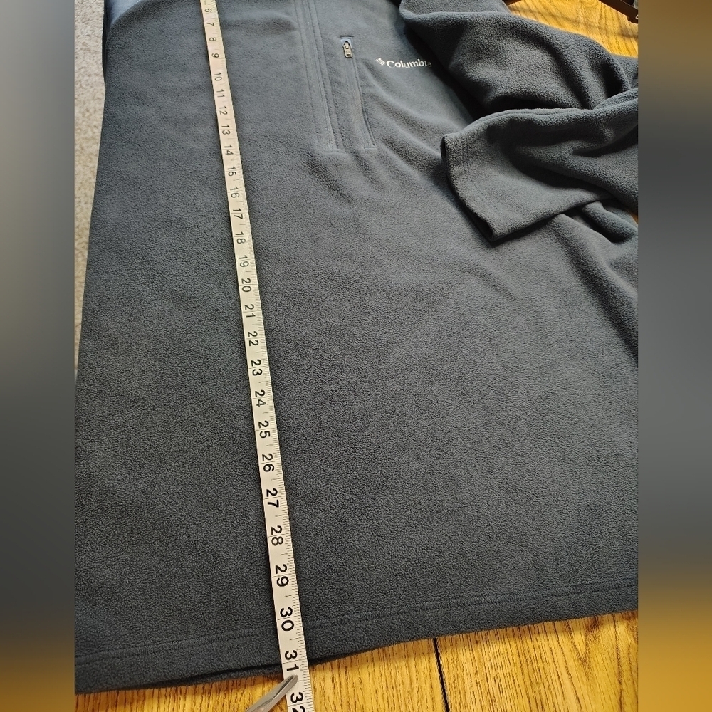 Columbia Men's Fleece ½ Zip Pocket Winter Sweater, XL, grey. - Picture 8 of 16